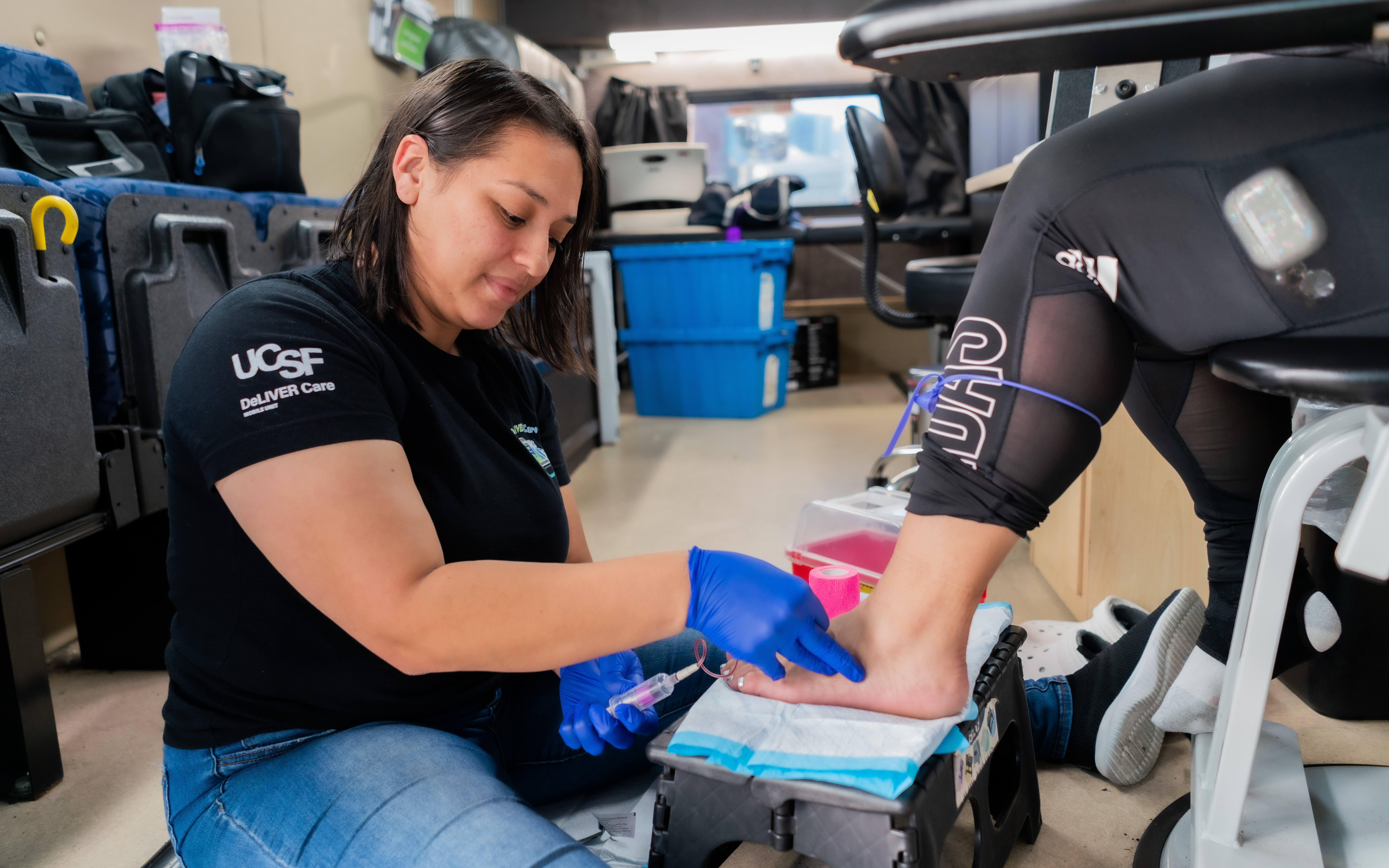 Yesenia performing a blood draw